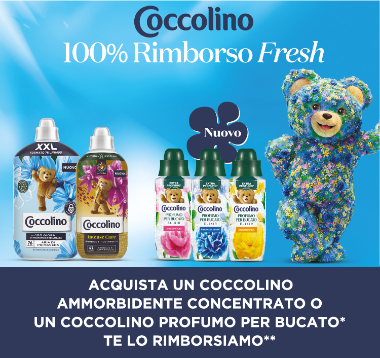 Cashback COCCOLINO: 100% RIMBORSO FRESH