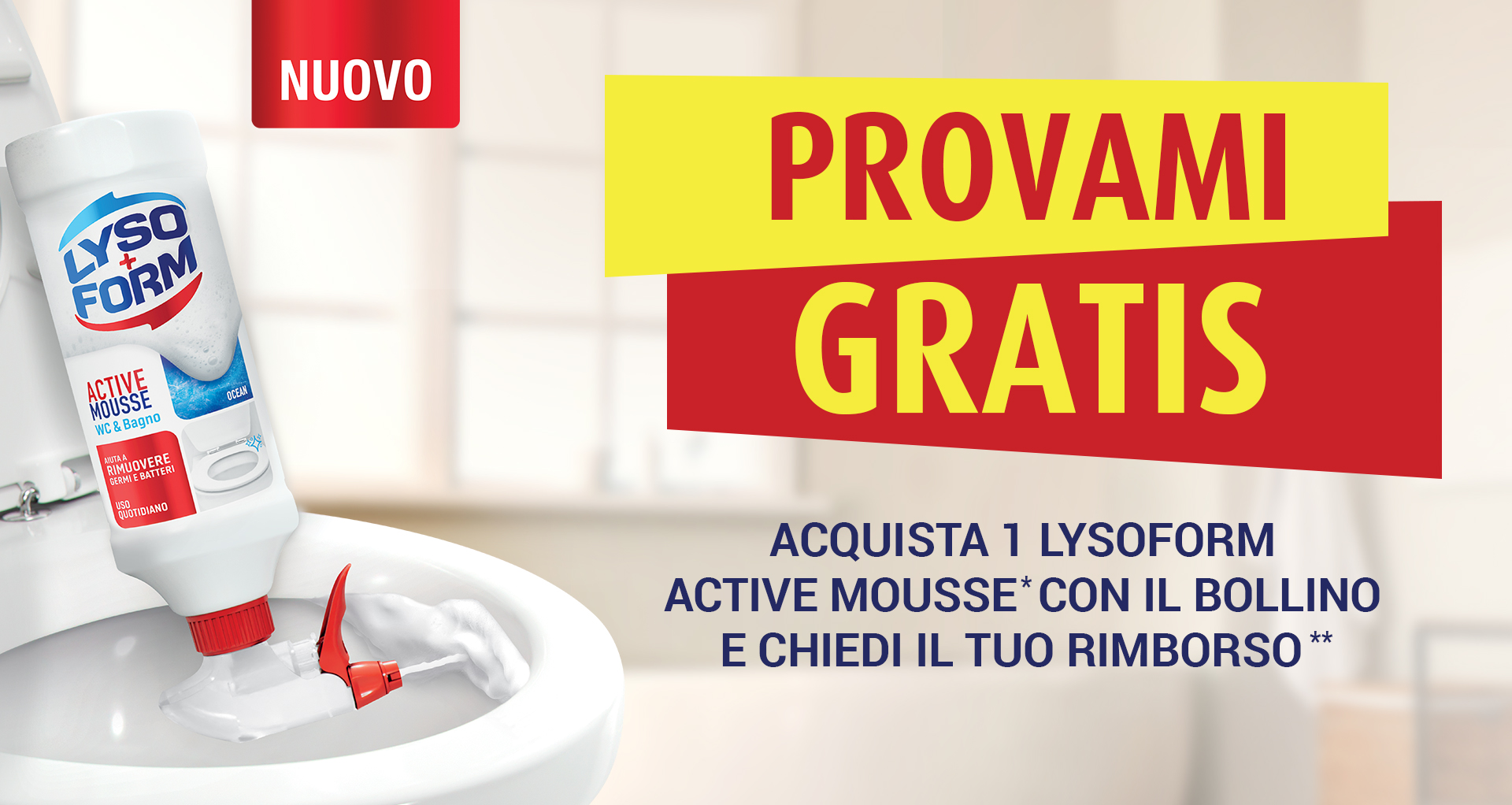 Cashback LYSOFORM PROVAMI GRATIS